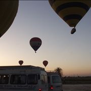 Picture Of Hot Air Balloons Over The Desert